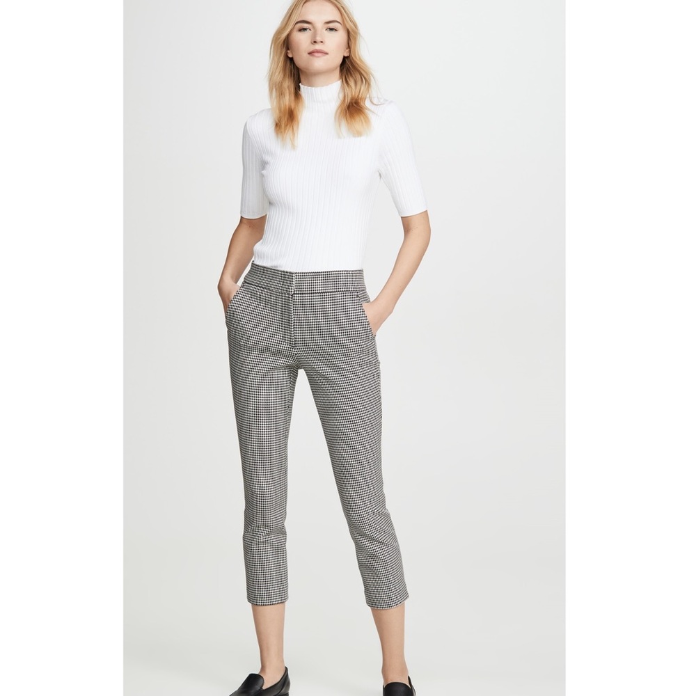 NWT A.L.C. James Plaid Pants Black Size 2